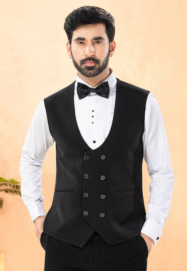 Black Rayon Tuxedos Suit