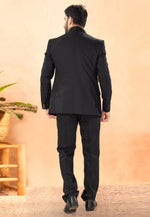 Load image into Gallery viewer, Black Rayon Tuxedos Suit
