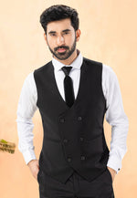 Load image into Gallery viewer, Black Rayon Tuxedos Suit
