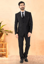 Load image into Gallery viewer, Black Rayon Tuxedos Suit
