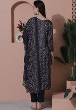 Load image into Gallery viewer, Black Satin Pakistani Suit
