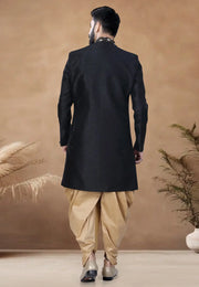 Black Silk Indo Western Suit