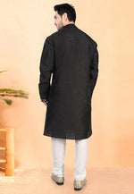 Load image into Gallery viewer, Black Silk Kurta Pajama

