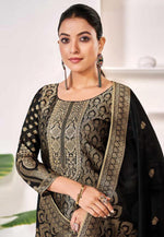 Load image into Gallery viewer, Black Silk Pakistani Suit
