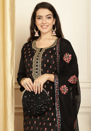 Black Silk Pant Style Suit