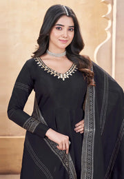 Black Silk Readymade Pakistani Suit