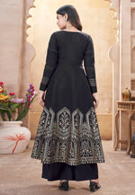 Load image into Gallery viewer, Black Silk Readymade Pakistani Suit
