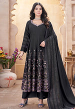 Load image into Gallery viewer, Black Silk Readymade Pakistani Suit
