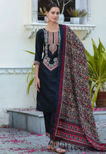 Load image into Gallery viewer, Black Silk Readymade Pant Style Suit
