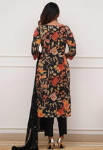 Load image into Gallery viewer, Black Silk Readymade Pant Style Suit
