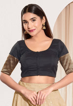 Load image into Gallery viewer, Black Taffeta Readymade Blouse
