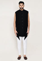 Load image into Gallery viewer, Black Velvet Jacket Style Sherwani
