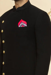 Black Velvet Jodhpuri Suit