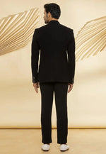 Load image into Gallery viewer, Black Velvet Jodhpuri Suit
