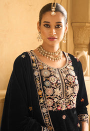 Black Velvet Pakistani Suit