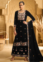Load image into Gallery viewer, Black Velvet Pakistani Suit
