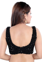 Load image into Gallery viewer, Black Velvet Readymade Blouse
