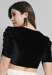 Black Velvet Readymade Blouse