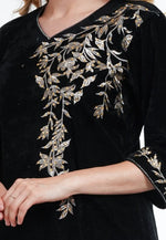 Load image into Gallery viewer, Black Velvet Readymade Palazzo Suit
