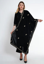 Load image into Gallery viewer, Black Velvet Readymade Palazzo Suit
