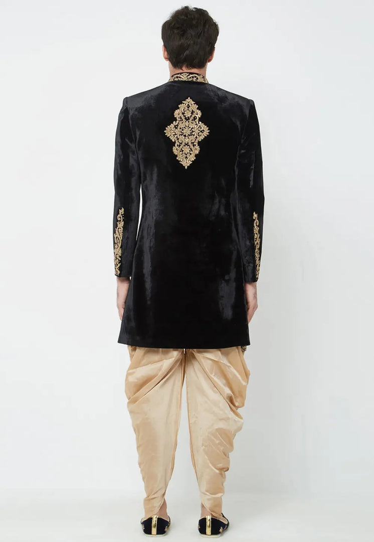 Black Velvet Sherwani