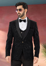 Load image into Gallery viewer, Black Velvet Tuxedos Suit

