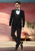 Load image into Gallery viewer, Black Velvet Tuxedos Suit
