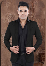 Load image into Gallery viewer, Black Viscose Blazer With Pant
