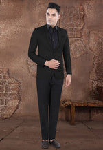 Load image into Gallery viewer, Black Viscose Blazer With Pant
