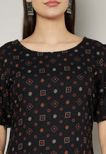 Load image into Gallery viewer, Black Viscose Rayon Kurta Set With Pent
