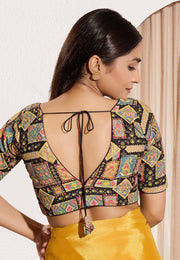 Black Viscose Rayon Readymade Blouse