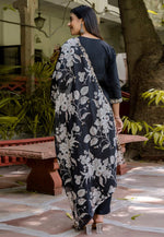 Load image into Gallery viewer, Black Viscose Rayon Readymade Pant Style Suit
