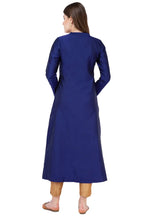 Load image into Gallery viewer, Blue Art Silk Kurta Set With Pent
