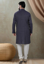 Load image into Gallery viewer, Blue Cotton Kurta Pajama
