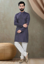Load image into Gallery viewer, Blue Cotton Kurta Pajama
