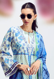 Blue Cotton Pant Style Suit