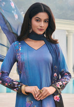 Load image into Gallery viewer, Blue Crepe Pakistani Suit
