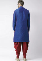 Load image into Gallery viewer, Blue Dupion Silk Dhoti Kurta
