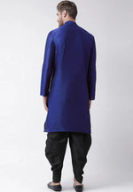 Load image into Gallery viewer, Blue Dupion Silk Dhoti Kurta
