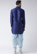 Load image into Gallery viewer, Blue Dupion Silk Dhoti Kurta
