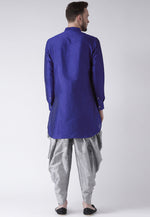 Load image into Gallery viewer, Blue Dupion Silk Dhoti Kurta
