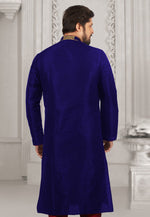 Load image into Gallery viewer, Blue Dupion Silk Kurta Pajama
