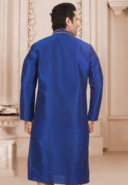 Blue Dupion Silk Kurta Pajama