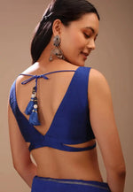 Load image into Gallery viewer, Blue Dupion Silk Readymade Blouse
