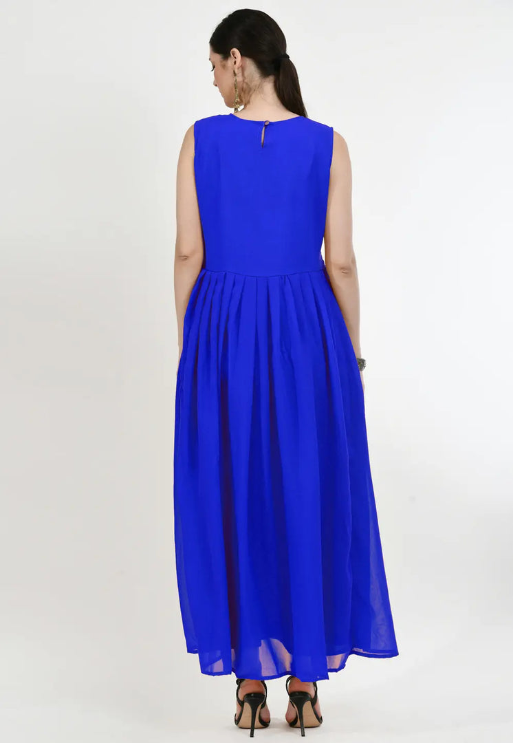 Blue Georgette Gown