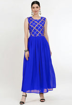 Load image into Gallery viewer, Blue Georgette Gown
