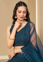 Load image into Gallery viewer, Blue Georgette Lehenga Choli
