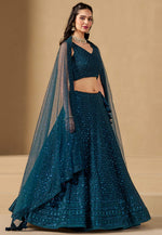 Load image into Gallery viewer, Blue Georgette Lehenga Choli
