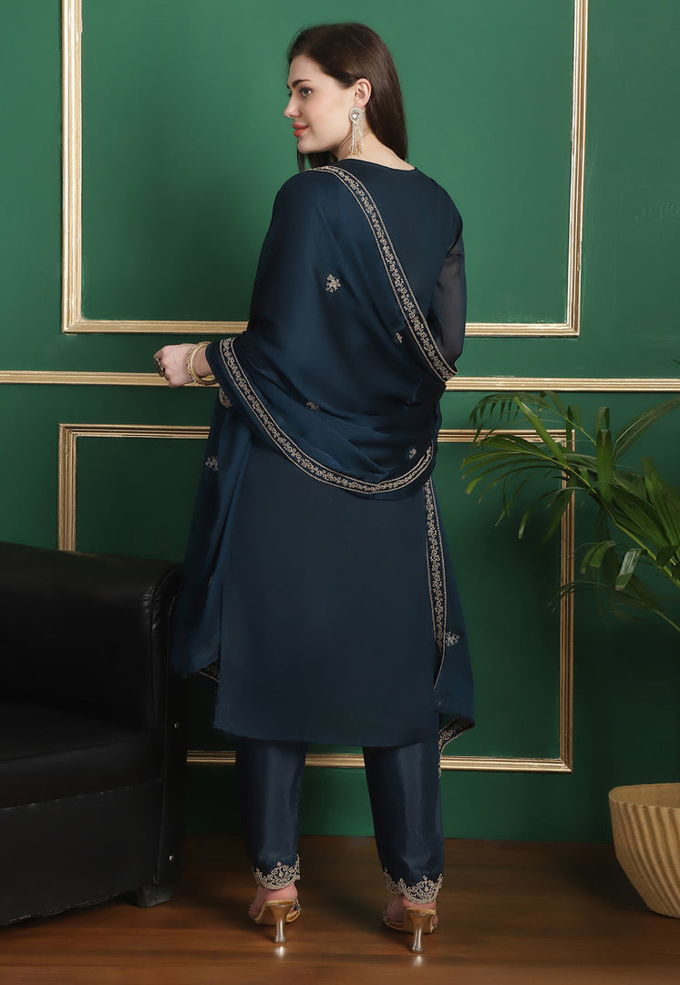 Blue Georgette Pakistani Suit
