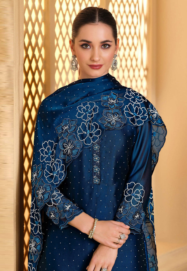 Blue Georgette Pakistani Suit